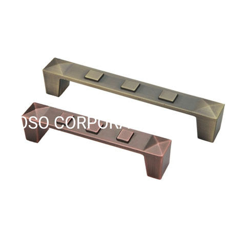 Classical Zinc Alloy Antique Copper Furniture Rectangle Handle Drawer Handle Closet Handle