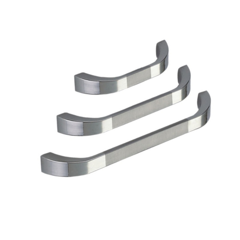Zinc Alloy 96mm 128mm 160mm Brushed Bright Chrome Furniture Handle