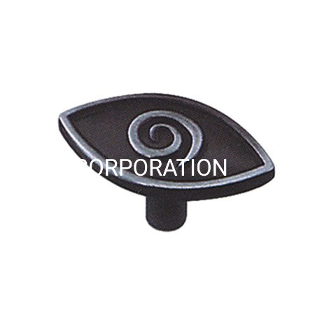 Retro Zinc Alloy 50mm Blue Painting Drawing Knob Kitchen Handle Cabinet Knob
