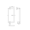 Stainless Steel 304 Curved 2000mm Door Handle Office Furniture Handle