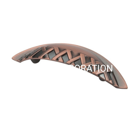 Zinc Alloy Antique Copper Shell Shape Furniture Pull Handle Cabinet Small Handle