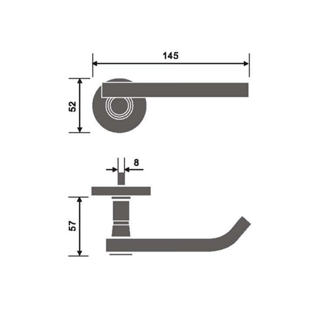 Stainless Steel 304 SUS201 Door Lever 145mm Furniture Handle Kitchen Handle
