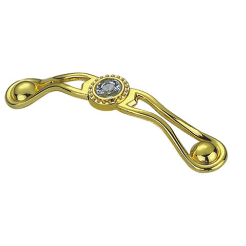 Top Sale Zinc Alloy 64mm 96mm Golden with Decoration Diamond Handle