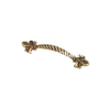 Retro Style 128mm Flower Pattern Antique Brass Pull Handle for Cabinet