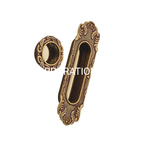 European Style Oval And Round 26mm Antique Copper Pull Push Handle