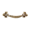Retro Style 128mm Flower Pattern Antique Brass Pull Handle for Cabinet