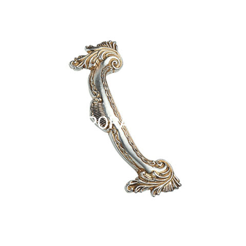 Zinc Alloy Dainty 64mm Sliver And Golden Arch Cupboard Drawer Handle