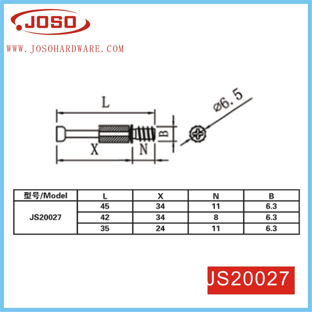Reach Standard Bio EU Furniture Excenter Fitting Bolt
