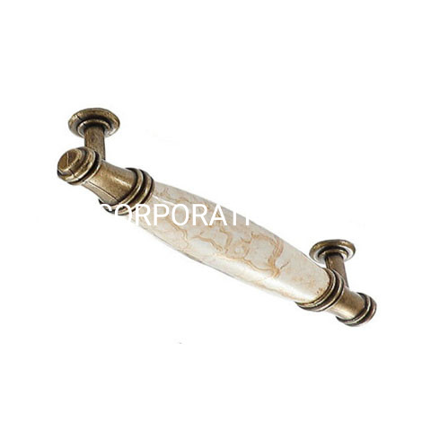 Top Sale fashion Zinc Alloy with Ceramics 128mm Bed Handle Drawer Handle