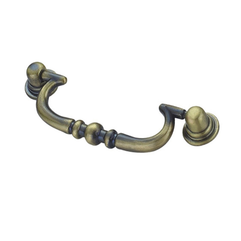 96mm Antique Brass Furniture Handle Cabinet Handle Zinc Alloy Handle Furniture Hardware