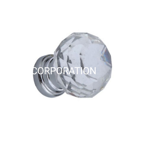 Zinc Alloy Fashion 28mm 32mm Diamond Handle Knob Closet Knob Furniture Handle