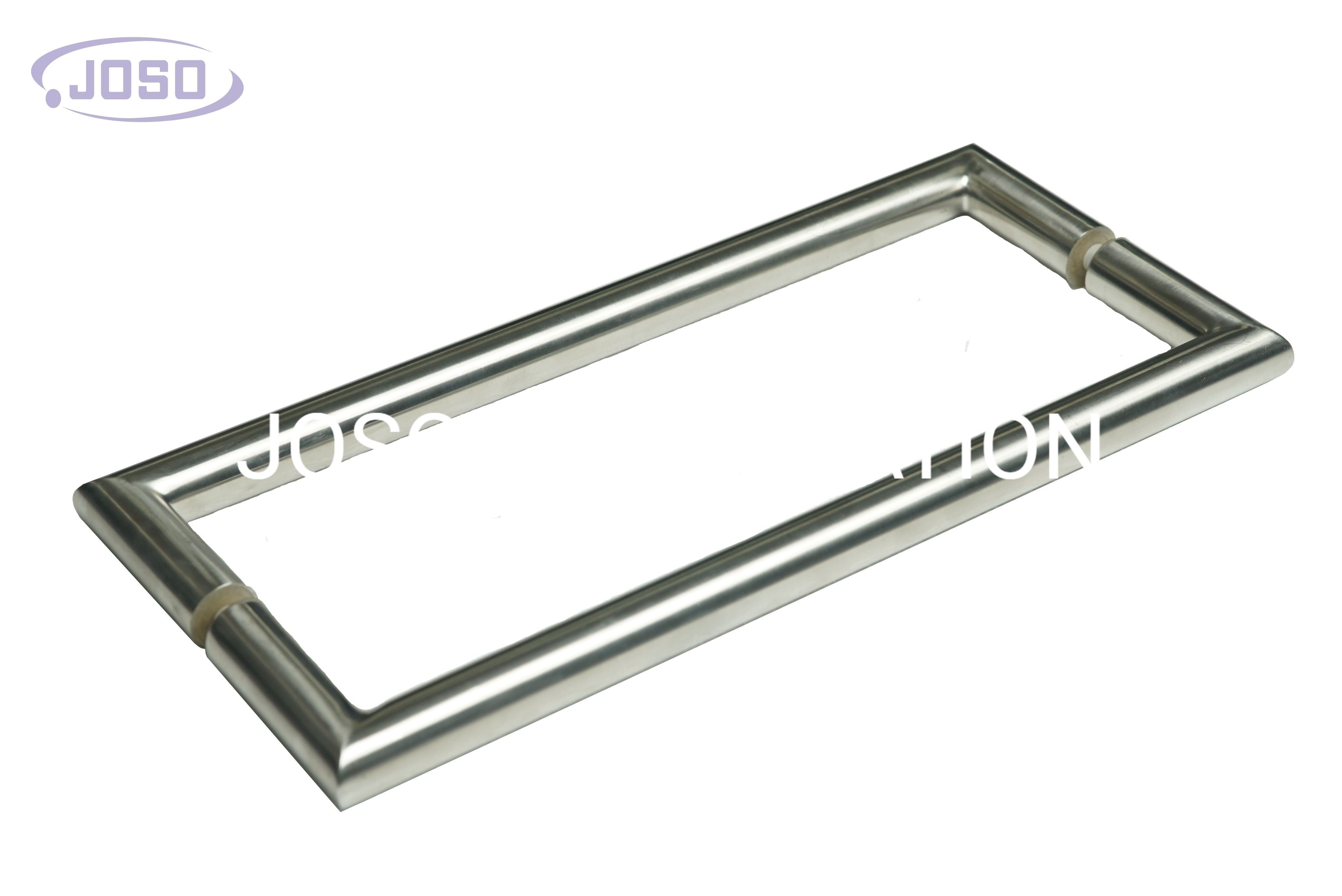 Tempered Tubular Stainless Steel Big Glass Door Handles Stainless Steel Puller Handle Modern Style Cc375