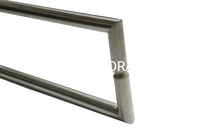 Tempered Tubular Stainless Steel Big Glass Door Handles Stainless Steel Puller Handle Modern Style Cc375