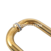 Brass Plated Tubular Stainless Steel 304 Pull Handle of Furniture Hardware for Glass Door