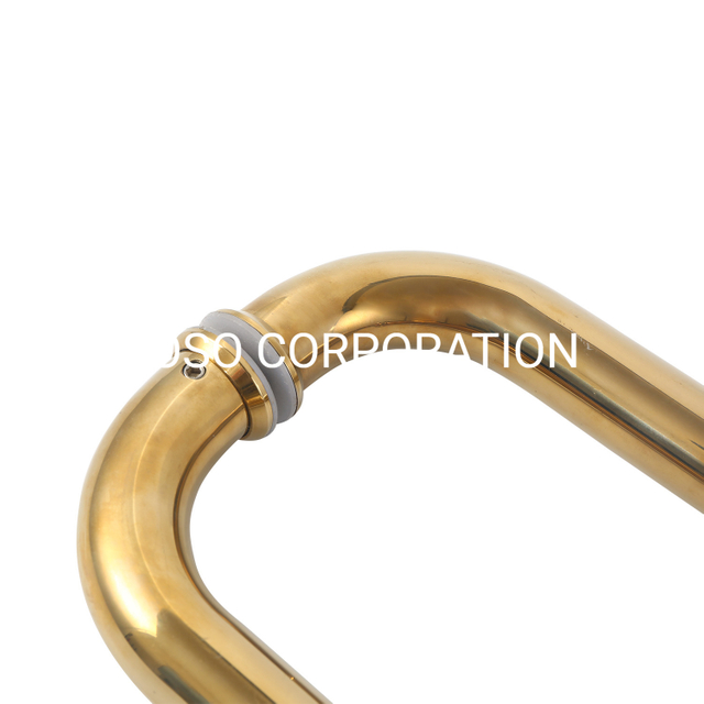 Brass Plated Tubular Stainless Steel 304 Pull Handle of Furniture Hardware for Glass Door