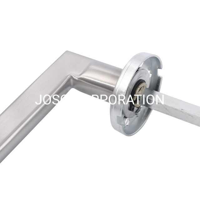 Tube Furniture Lever Pull Handle Round Rosette for Glass Door