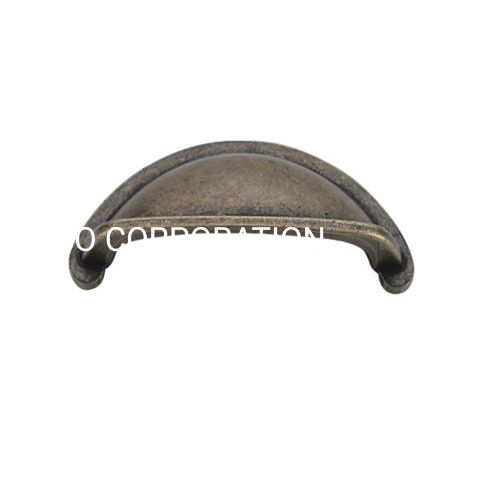 Zinc Alloy 76mm Antique Copper Cup Pull Handle Cottage Cabinet Drawer Handle